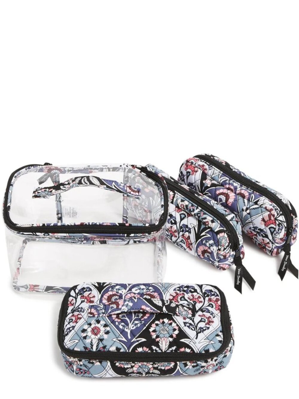 Vera Bradley 4 Pc. Cosmetic Organizer Set Ornate Blossoms NEW